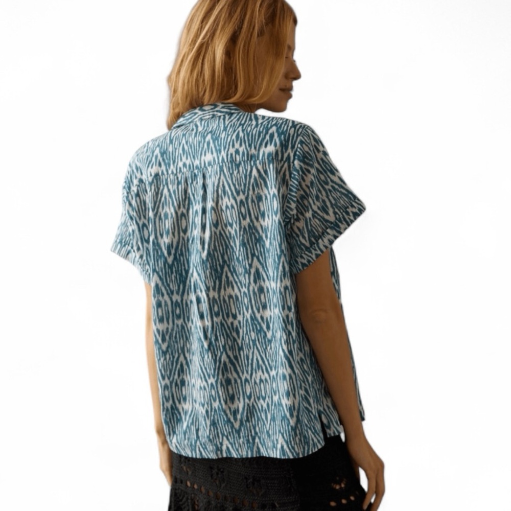 PILCRO Anthropologie Printed Voile Surf Shirt - Picture 2 of 11